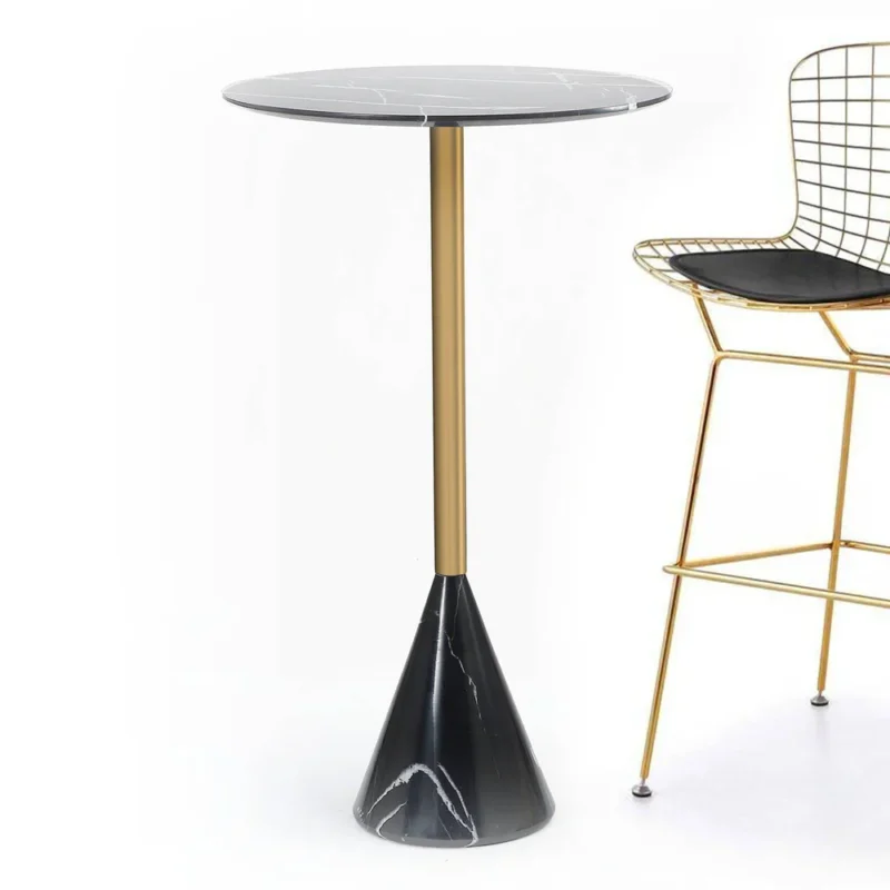 Carbon Steel Marble Side Table