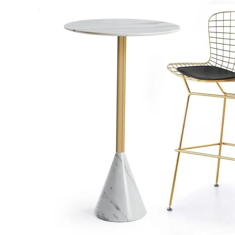 Carbon Steel Marble Side Table