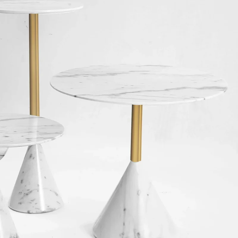 Carbon Steel Marble Side Table