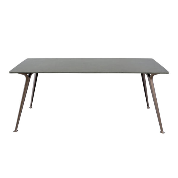 Oblong Concrete Carbon Steel Dining Table