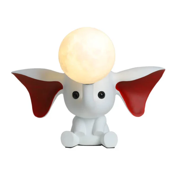 Creative Elephant Moon Resin Decorate 1-Light Table Lamp