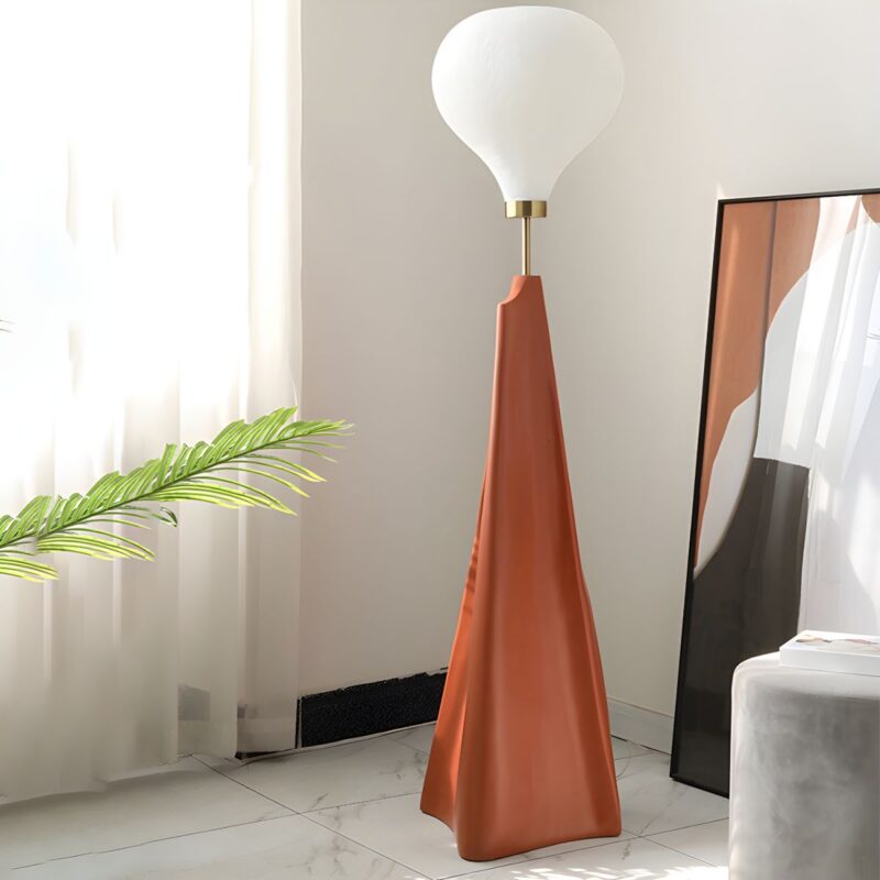 Modern Mountain Peak Resin Floor Lamp Brown