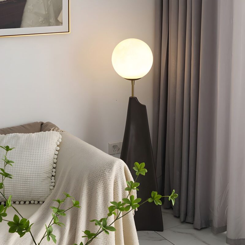 Modern Mountain Peak Resin Floor Lamp Brown