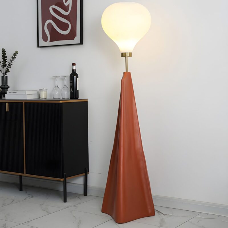 Modern Mountain Peak Resin Floor Lamp Brown