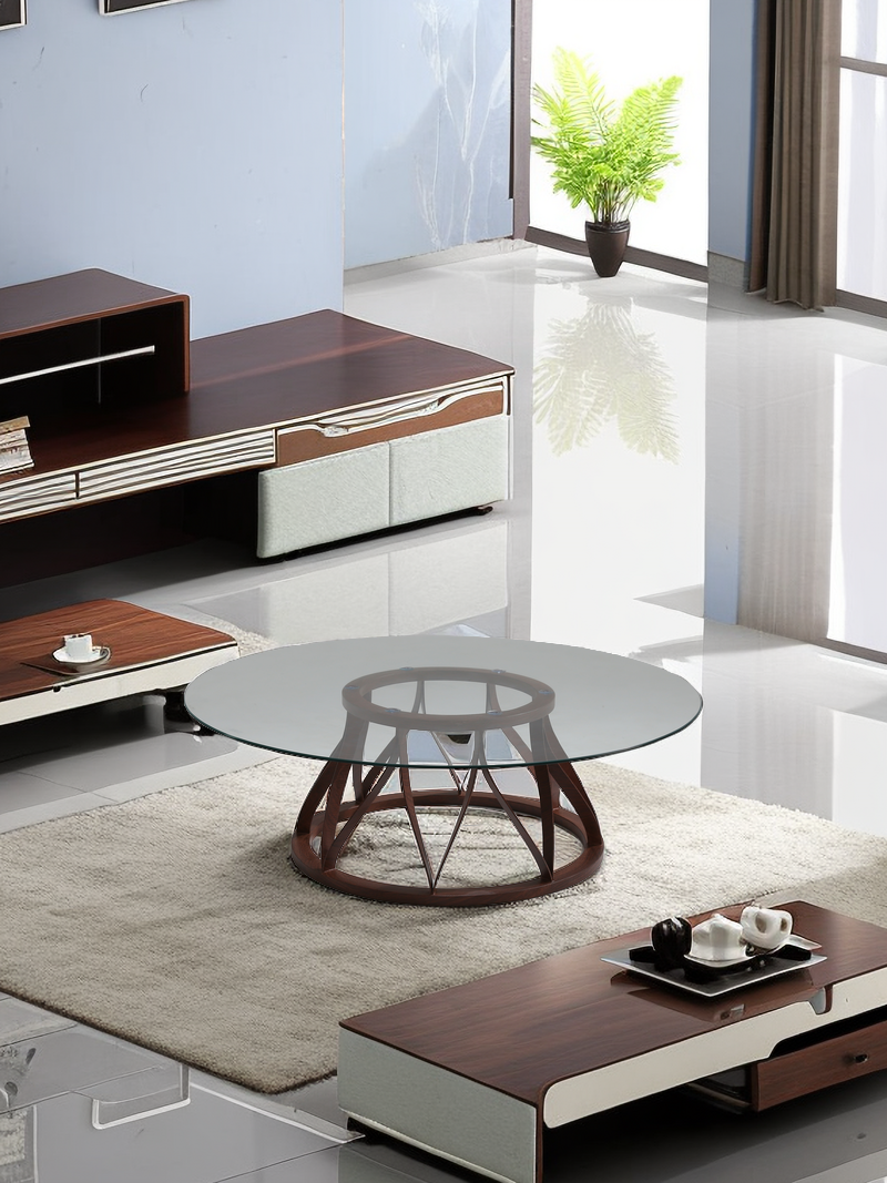 Explosion Proof Glass Iron Acco Tea Table