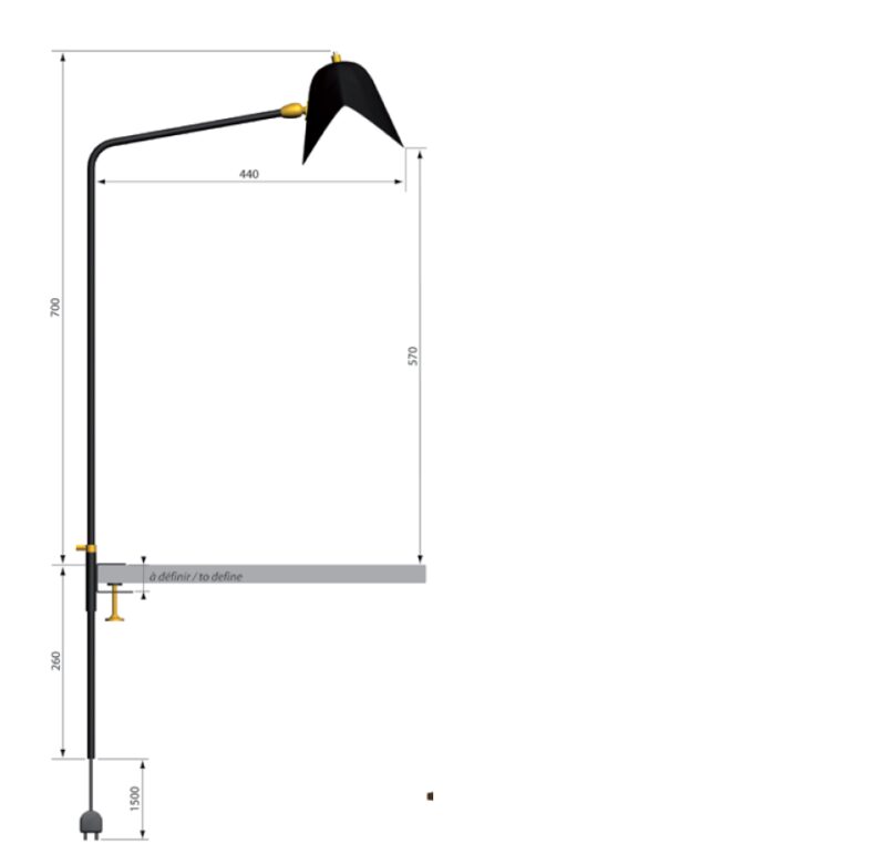 Serge Mouille Agrafée Desk Lamp
