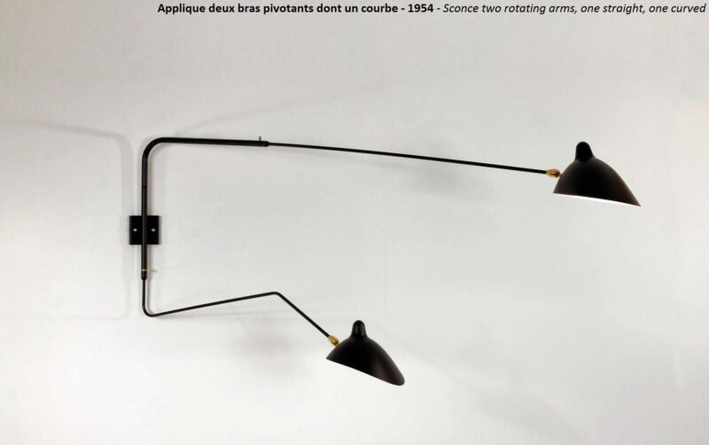 Serge Mouille Two-Arm Rotating Wall Sconce