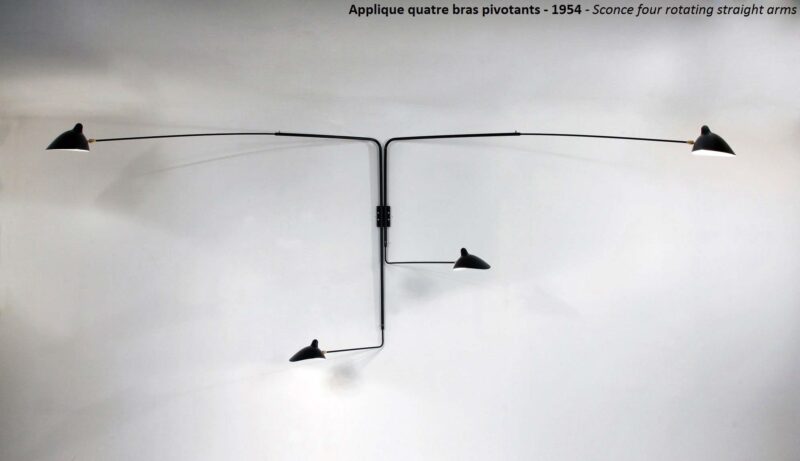 Serge Mouille Four-Arm Rotating Wall Sconce