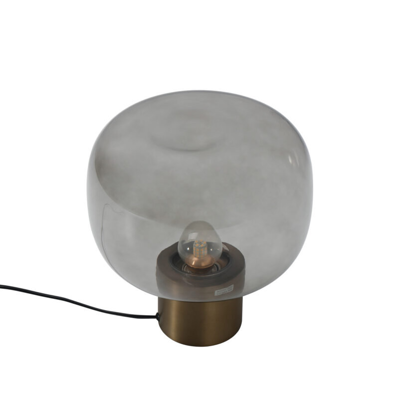 Transparent Aluminum Base Glass Shade Table Lamp