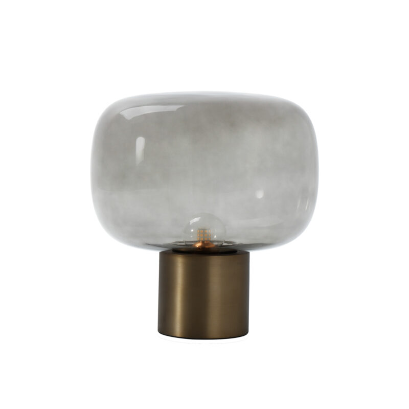Transparent Aluminum Base Glass Shade Table Lamp