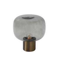 Transparent Aluminum Base Glass Shade Table Lamp