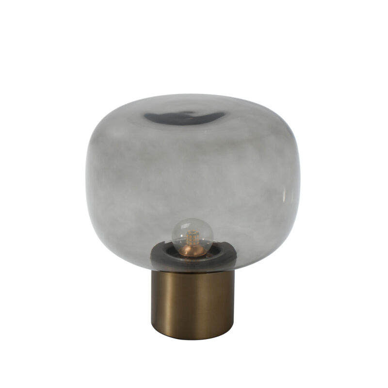 Transparent Aluminum Base Glass Shade Table Lamp