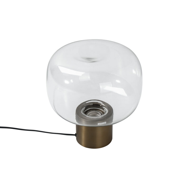 Transparent Aluminum Base Glass Shade Table Lamp