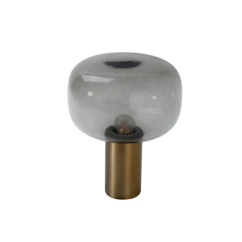 Transparent Glass Shade Aluminum Base Table Lamp Big