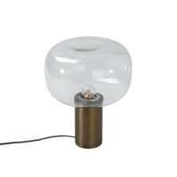 Transparent Glass Shade Aluminum Base Table Lamp Big