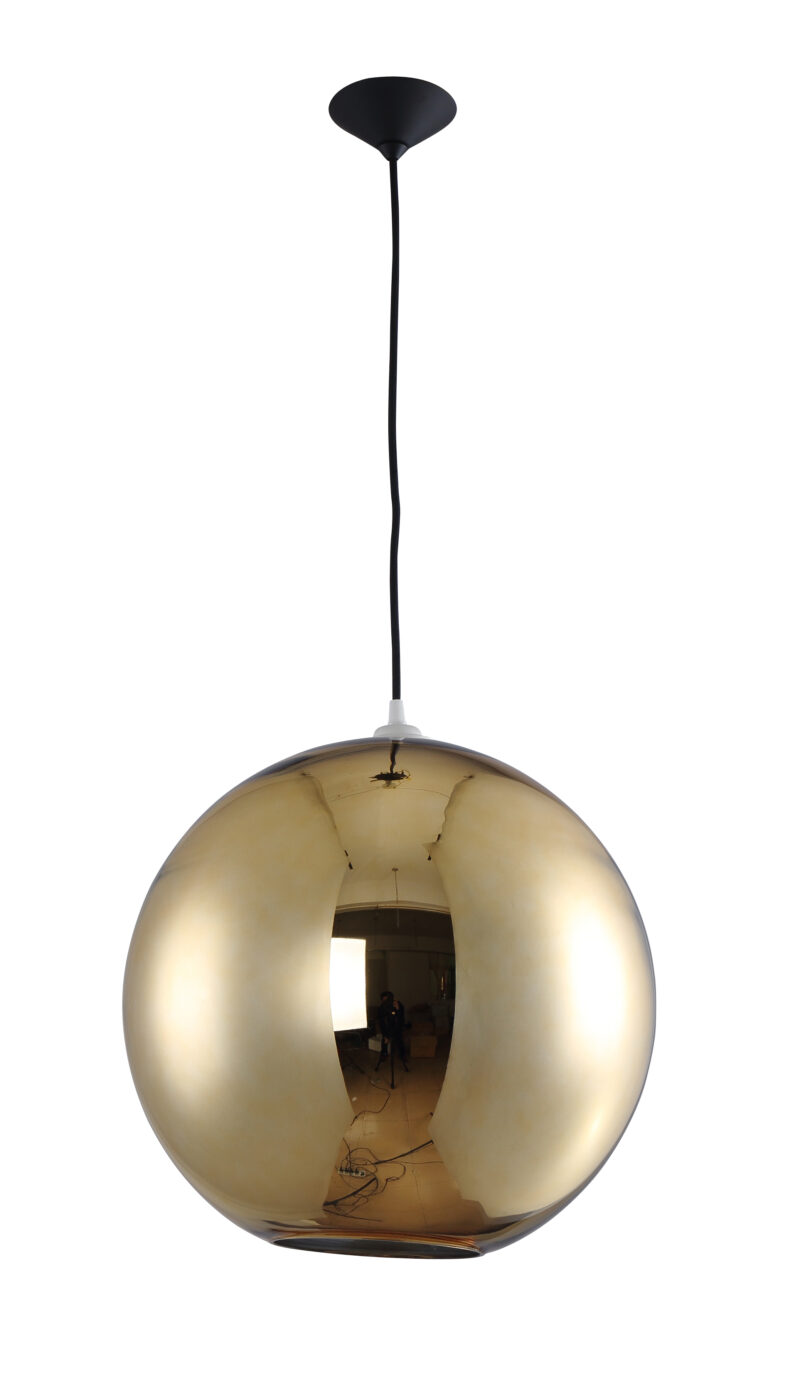 Glass Gold Shade Pendant Lamp 8272S-GD