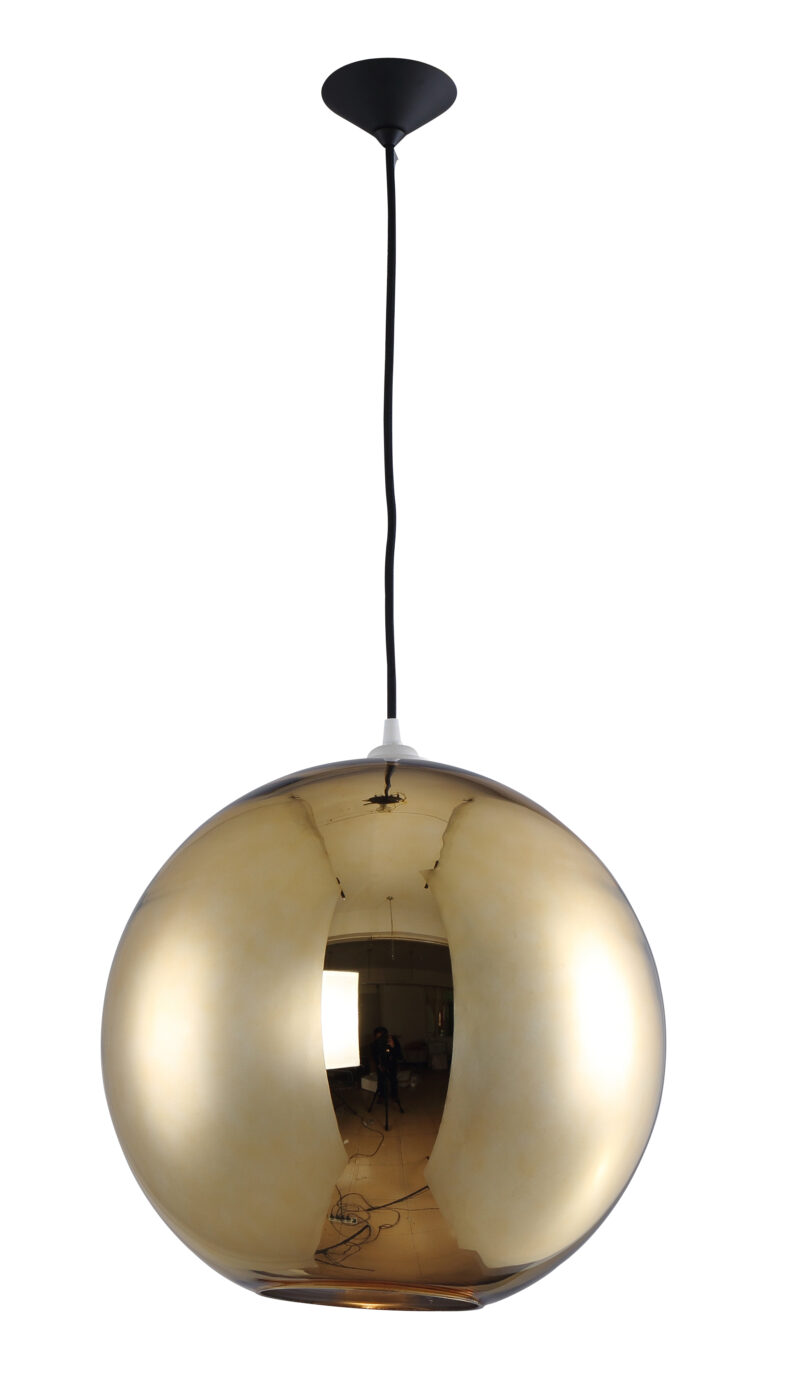 Glass Gold Shade Pendant Lamp 8272S-GD