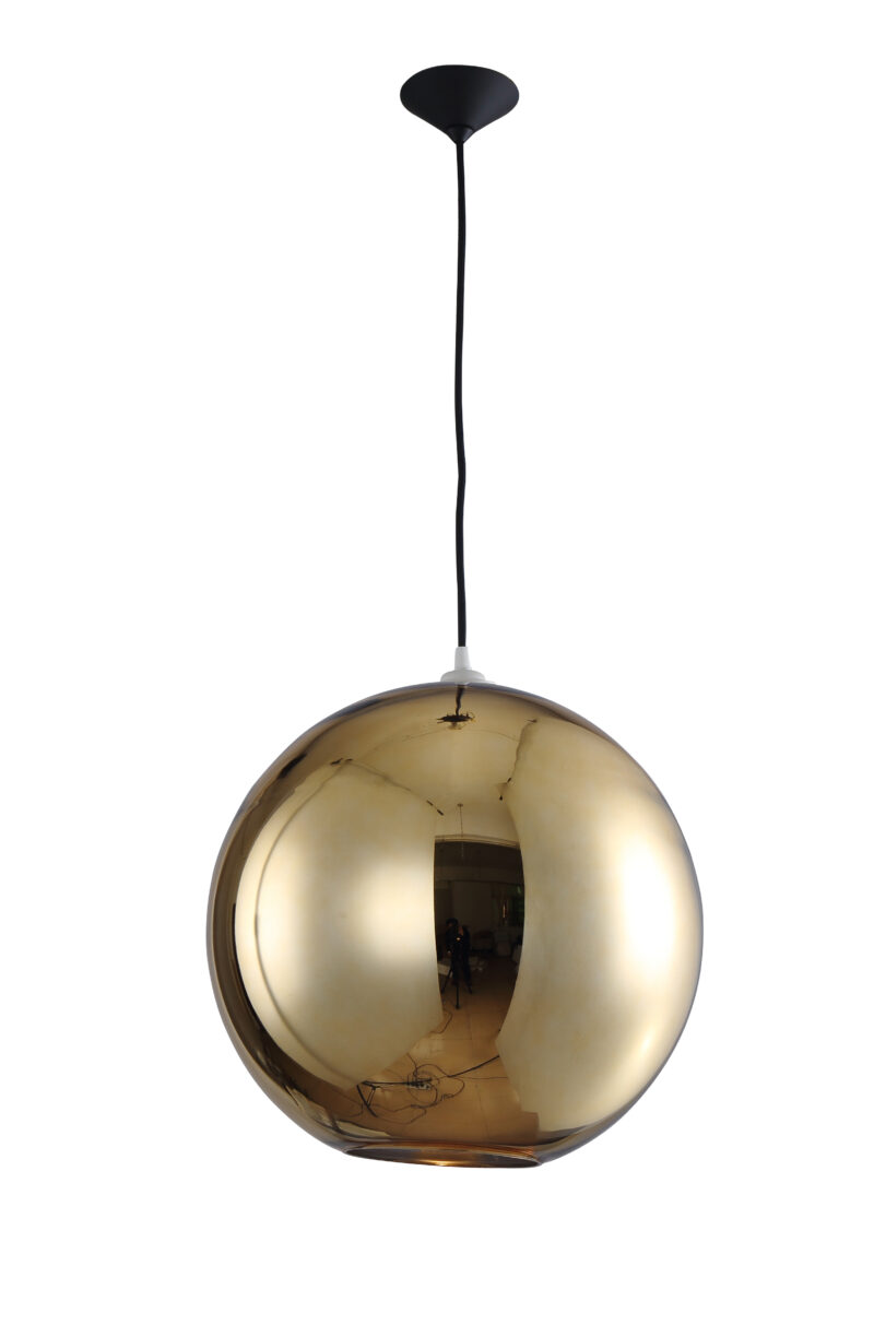 Glass Gold Shade Pendant Lamp 8272S-GD