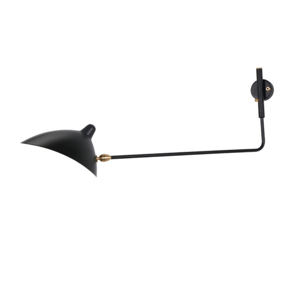 Serge Mouille One Straight Arm Double Rotulas Wall Lamp