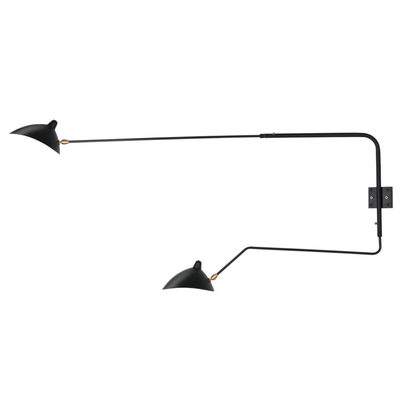 Serge Mouille Two-Arm Rotating Wall Sconce