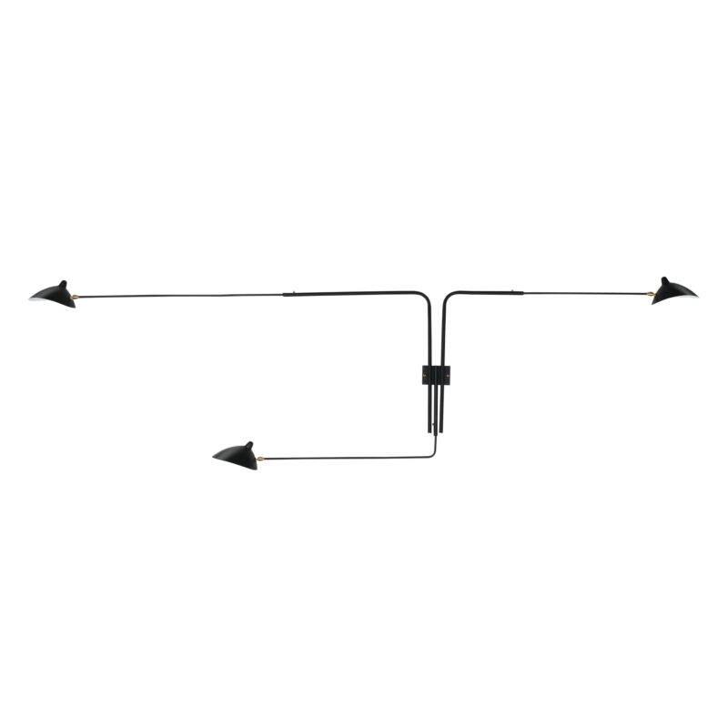Serge Mouille Three-Arm Rotating Wall Sconce