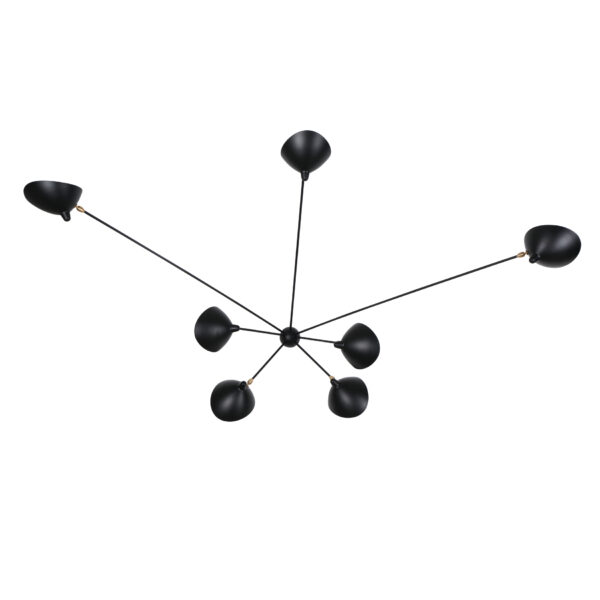 Serge Mouille Seven-Arm Spider Wall Lamp
