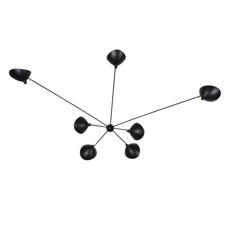 Serge Mouille Seven-Arm Spider Wall Lamp