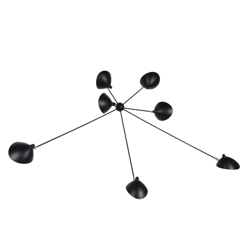 Serge Mouille Seven-Arm Spider Wall Lamp