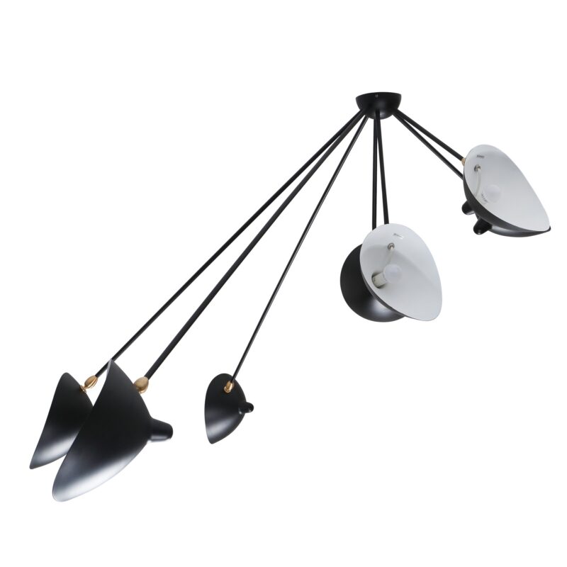 Serge Mouille Seven-Arm Spider Wall Lamp