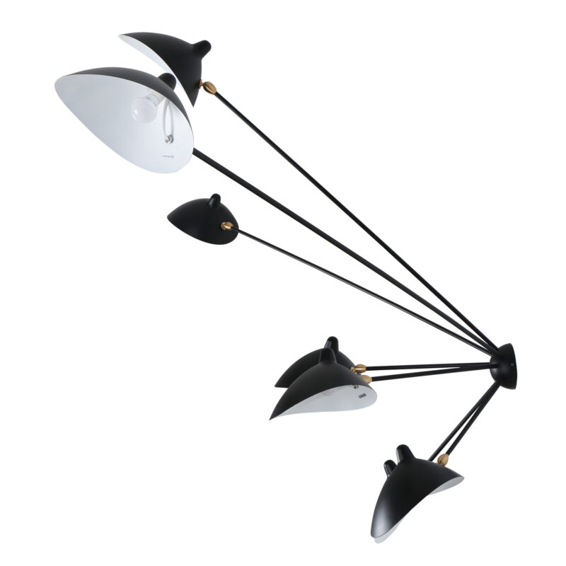 Serge Mouille Seven-Arm Spider Wall Lamp