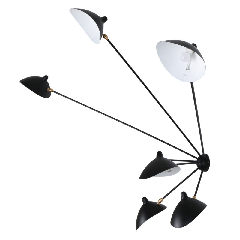 Serge Mouille Seven-Arm Spider Wall Lamp