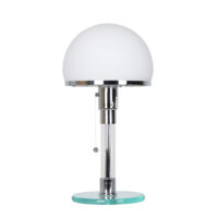 Glass Base Carbon Steel Table Lamp