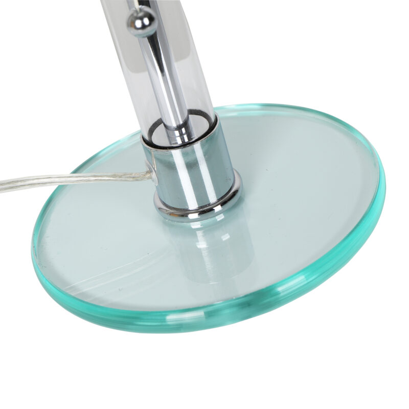 Glass Base Carbon Steel Table Lamp