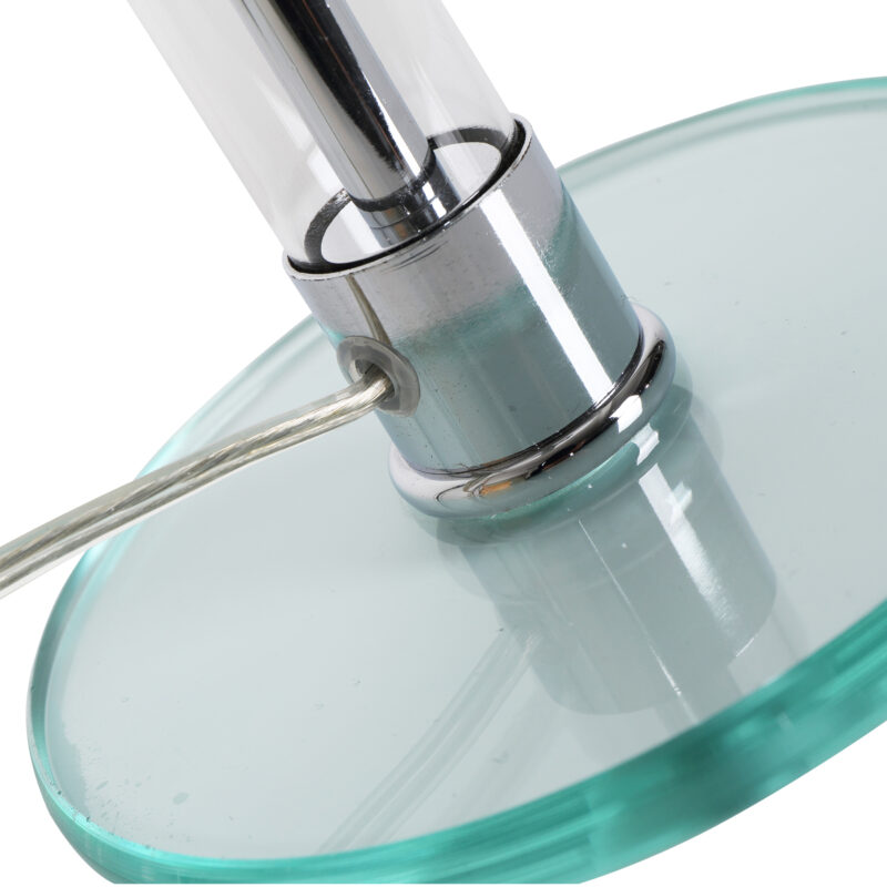 Glass Base Carbon Steel Table Lamp