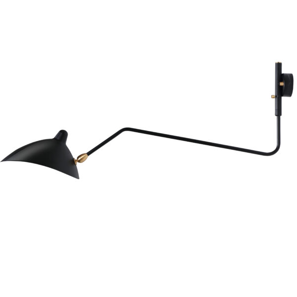 Serge Mouille One-Arm Curved Rotating Wall Sconce