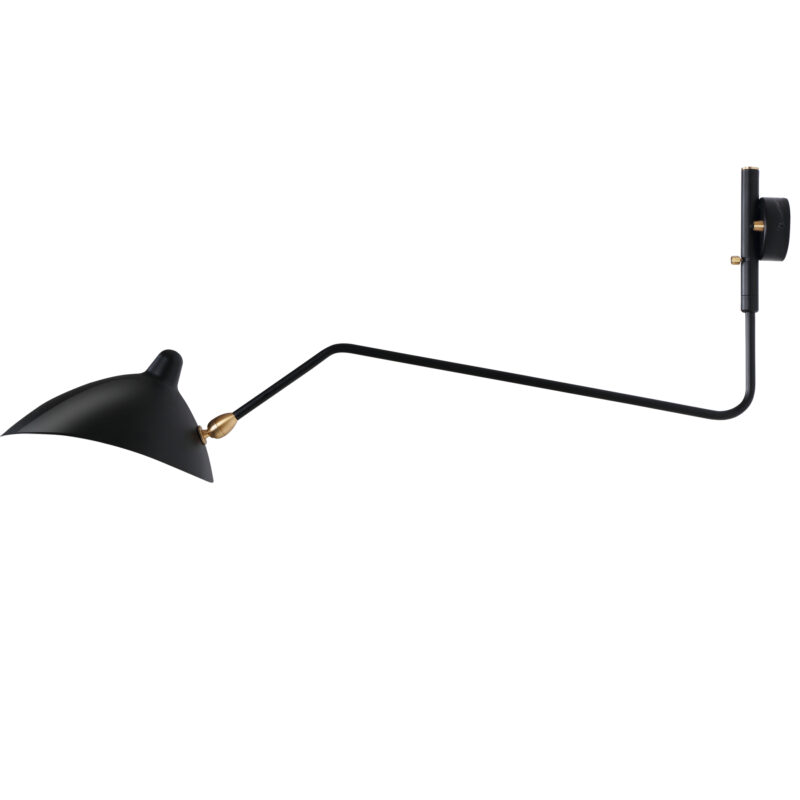 Serge Mouille One-Arm Curved Rotating Wall Sconce