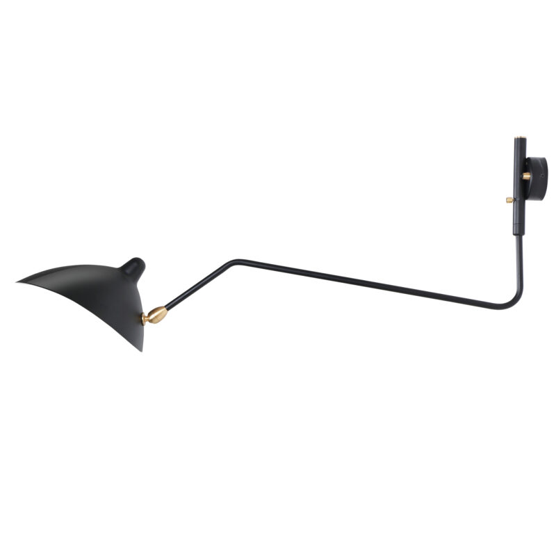 Serge Mouille One-Arm Curved Rotating Wall Sconce
