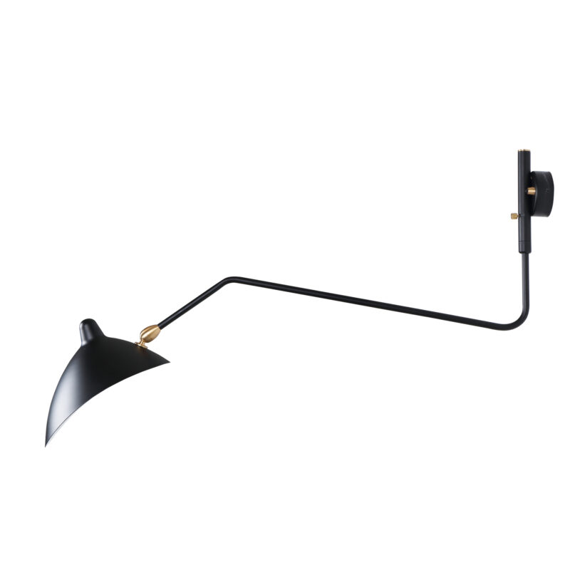 Serge Mouille One-Arm Curved Rotating Wall Sconce