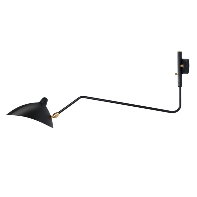 Serge Mouille One-Arm Curved Rotating Wall Sconce