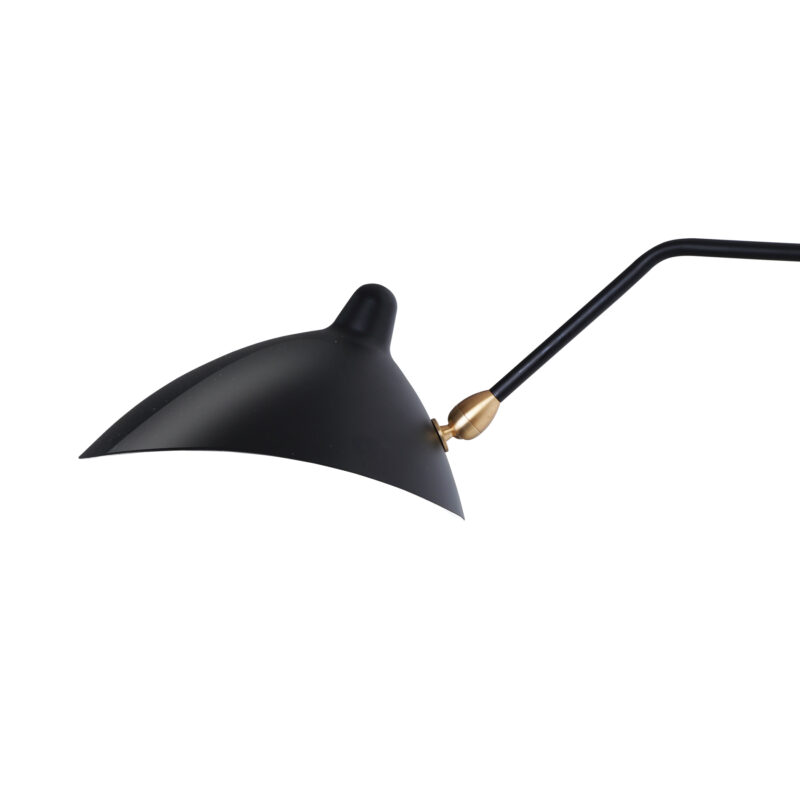 Serge Mouille One-Arm Curved Rotating Wall Sconce