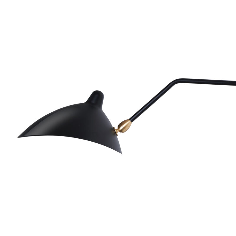 Serge Mouille One-Arm Curved Rotating Wall Sconce