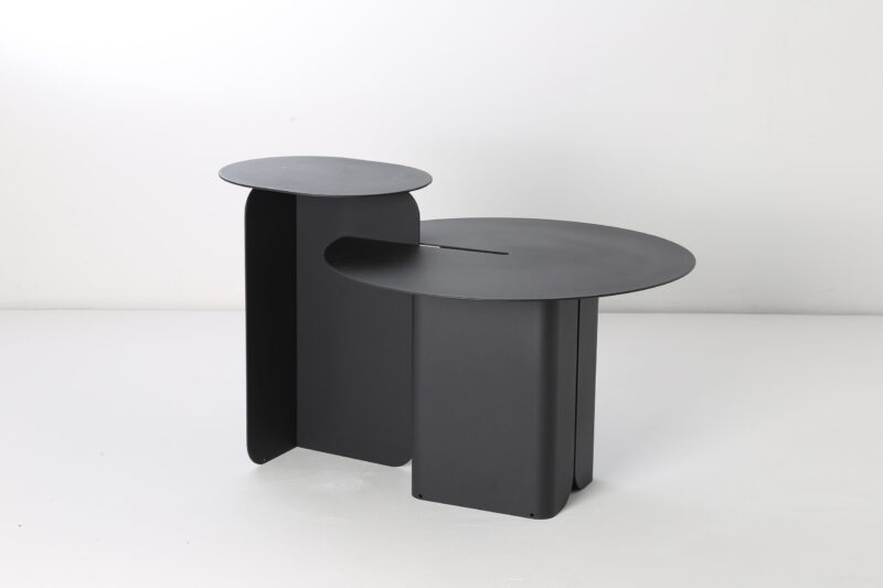Black Carbon Steel Side Table