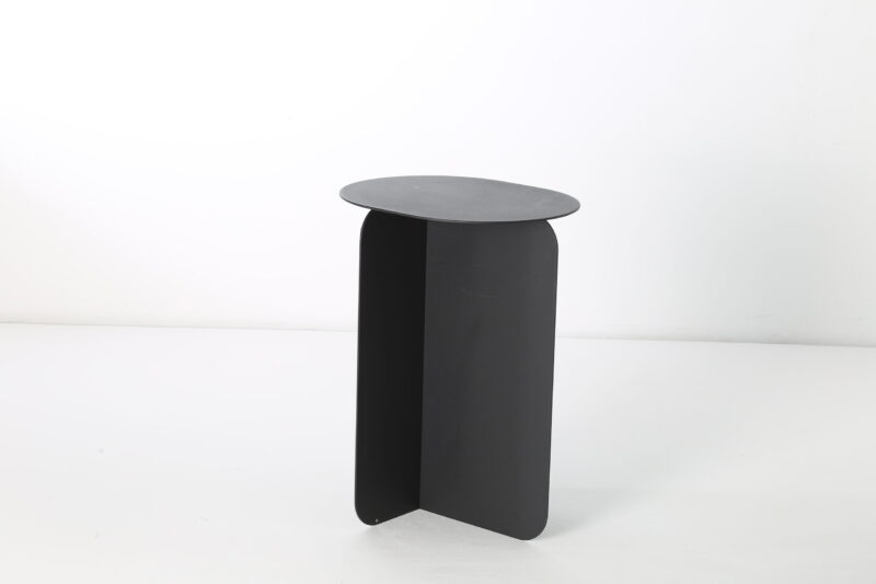 Black Carbon Steel Side Table