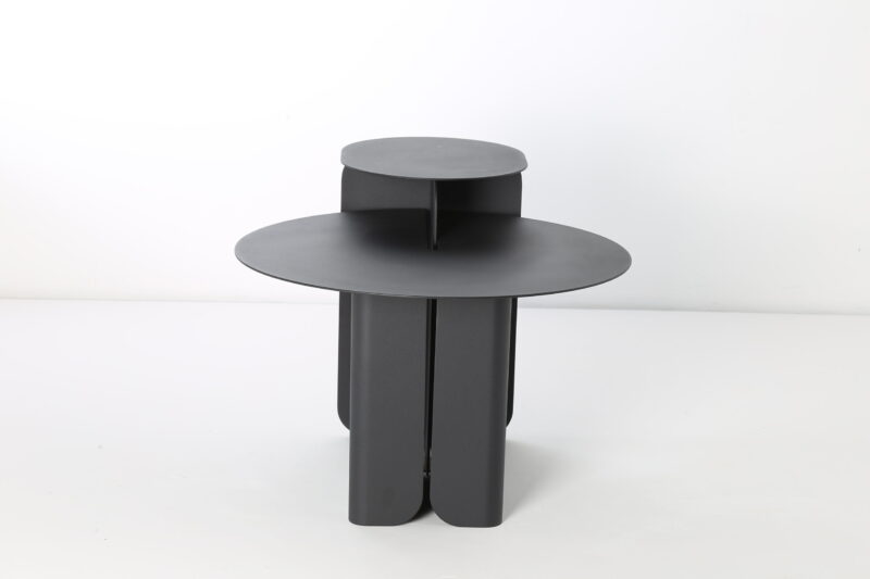 Black Carbon Steel Side Table
