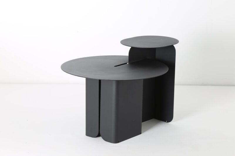 Black Carbon Steel Side Table