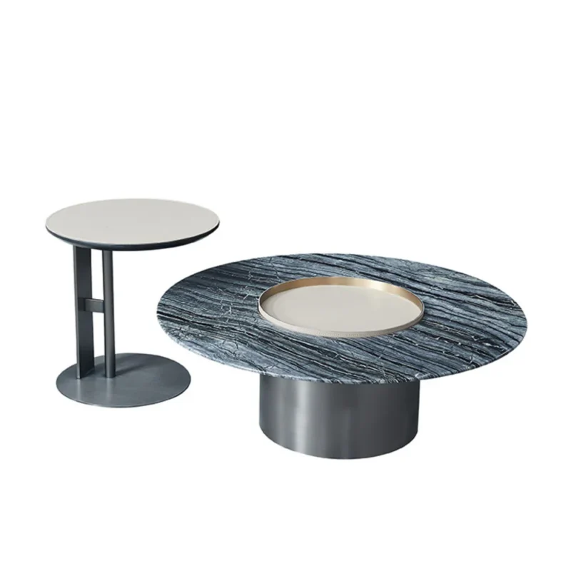 Stylish Saddle Leather Side Table