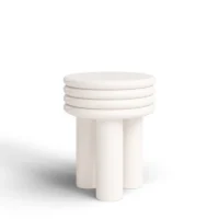 Minimalist Magnesium Oxide White Side Table 2161