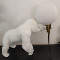 King Kong Resin Animal Table Lamp White 2423