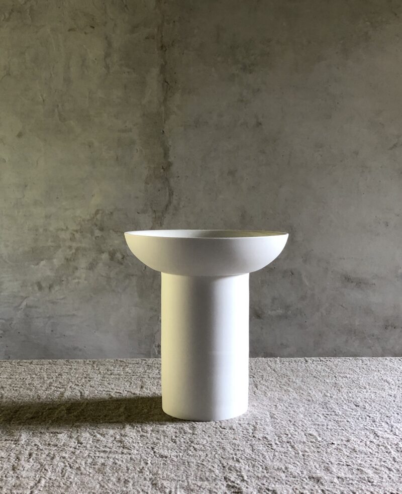 Contemporary Magnesium Oxide White Side Table 2024-14