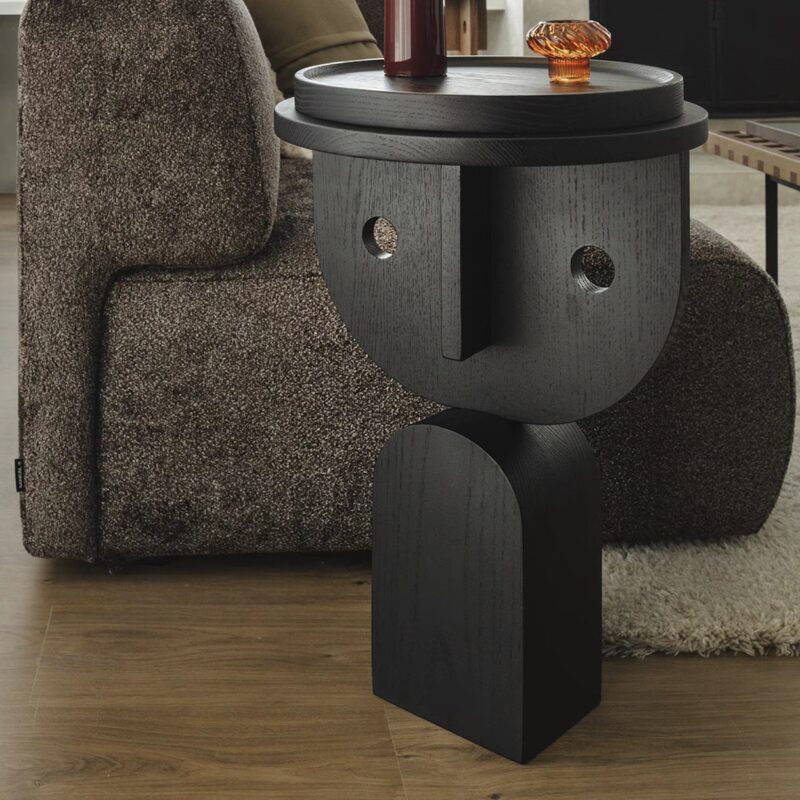 Creative Face Wood Side Table